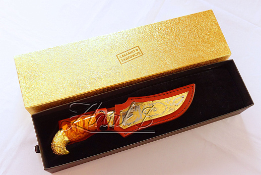 Нож с головой собаки №5. Златоуст